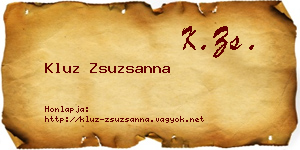 Kluz Zsuzsanna névjegykártya