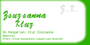 zsuzsanna kluz business card